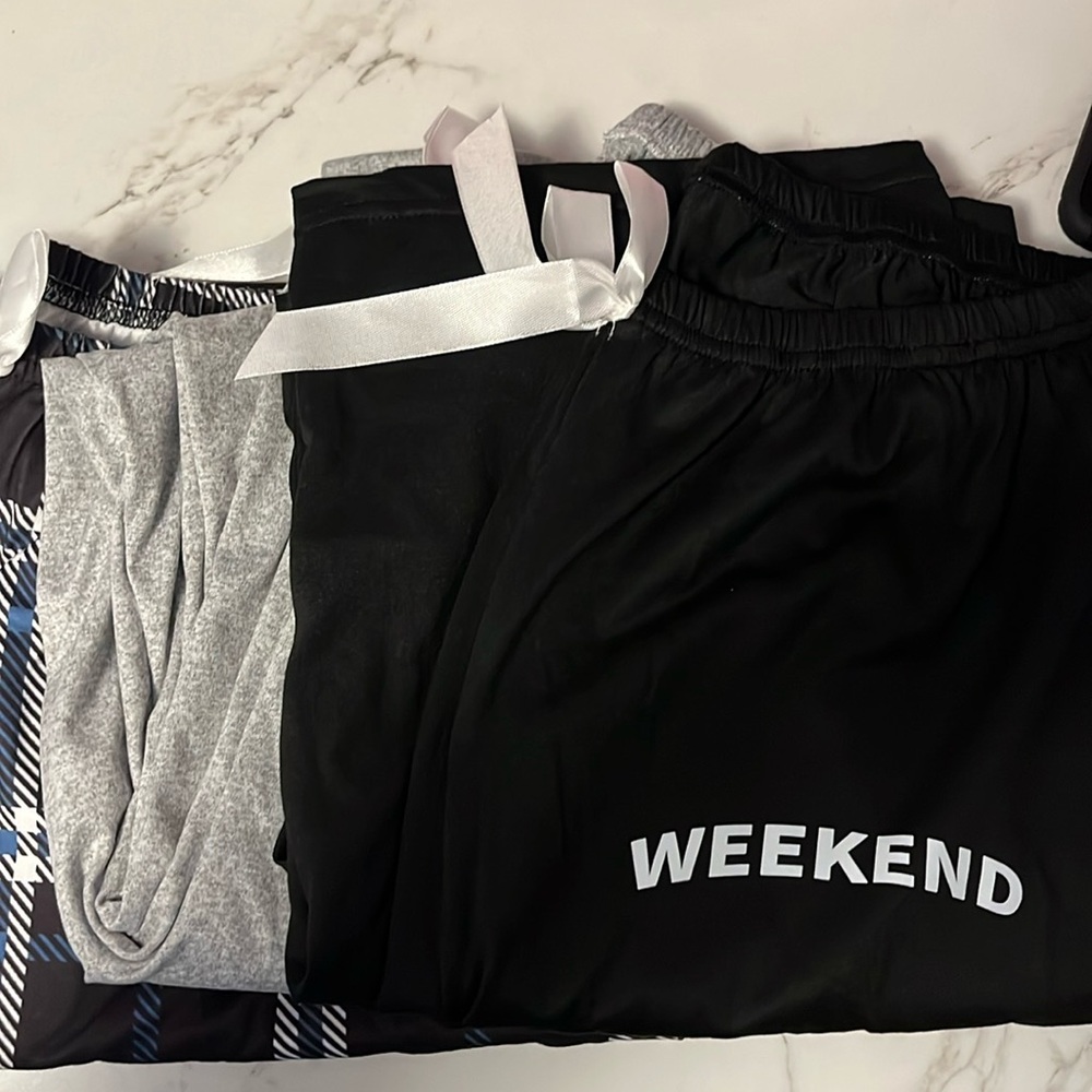 Three pairs of men’s pajamas medium size lightweight